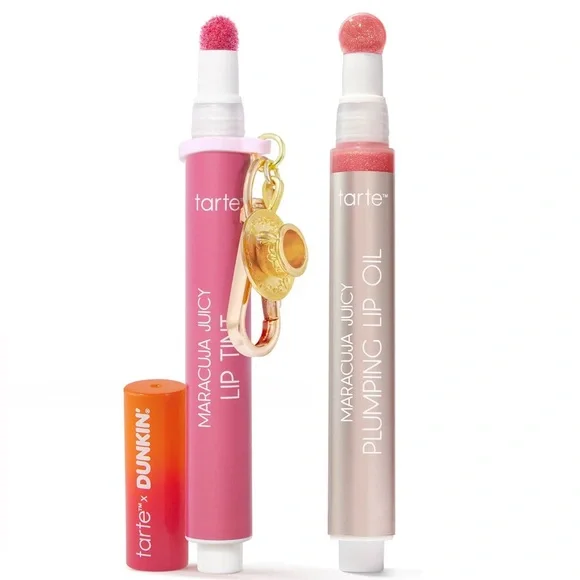 tarte x Dunkin' maracuja juicy lip tint & plumping oil duo + FREE charm - Picture 1 of 4